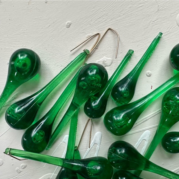 RARE Vintage Christmas Plastic Green Icicles - Picture 4 of 16